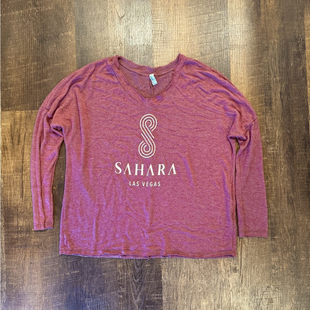 Sahara Las Vegas maroon long sleeve tee
